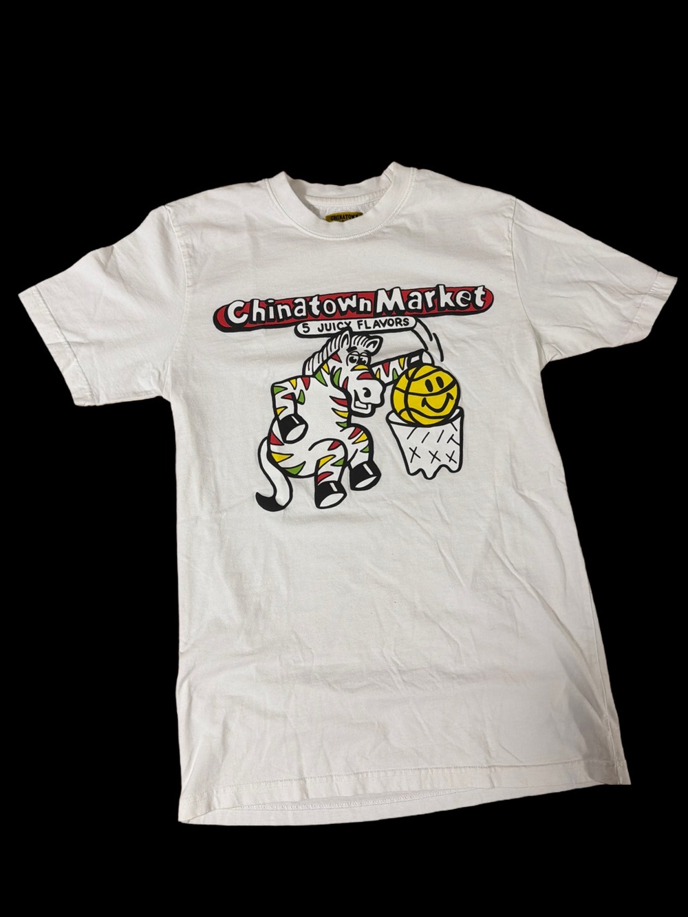 Chinatown Market White Graphic Tee - Juicy Flavors Zebra